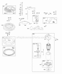 Controls Electric Starter Flywheel Governor Spring Diagram and Parts List for 40F777-0111-E1  Briggs and Stratton Engine